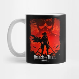 Mikasa Ackerman vs Titan Epic Design Mug